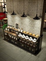 Self-Service string incense hot pot restaurant seasoning table retro side cabinet barbecue seasoning sauce Table restaurant counter