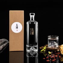 Glass wine bottles empty bottles sealed containers self-brewed bulk liquor bottles private customized high-end gift box
