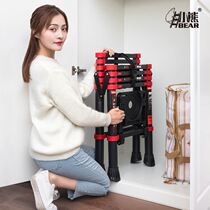 Household light indoor ladder aluminum alloy thick multifunctional telescopic ladder folding lift portable herringbone ladder stairs