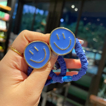 South Korea Dongdaemun trend gathering place royal blue high elastic fold small intestine circle Japanese and Korean headgear fashion hair accessories