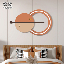 Italian minimalist villa model room sales department sofa background wall bedroom wall decoration art hotel entrance wall decoration