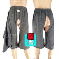 Bedridden patient paralysis clothes summer old man open crotch pants Bedridden patient care clothes breathable open crotch pants for men and women