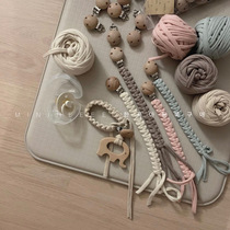 South Korea ins wind pure handmade baby pacifier anti-drop chain nipple clip gum anti-drop chain