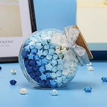 Transparent glass wishes a bottle of lucky star bottle of ocean bottle birthday present Valentines Day 520 star folding paper