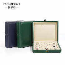 polofest high grade jewelry box anti-oxidation 9 ring storage box jewelry box ultra-fiber velvet necklace storage box