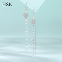 Winter Pure Silver Ear Line 2021 New Tide Gas Quality Net Red China Wind Ear Accessories Superior Atmosphere Long Style Earrings