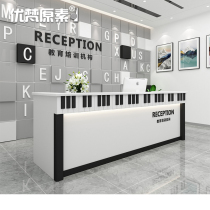 Cash register simple modern reception desk Cinema photography building front desk catering can be customized creative barber bar counter