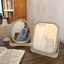 Small mirror on the table diy advanced sense table vanity mirror flip dressing table dormitory vertical students