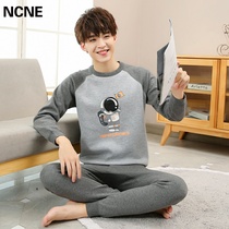  NCNE thermal underwear mens plus velvet junior high school and high school students pure cotton youth thickened autumn clothes autumn pants students winter