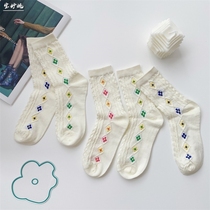 Socks female stockings ins tide autumn and winter warm trend wild street long tube cute Japanese wearing pile socks w
