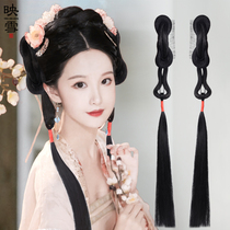 Hanfu wig ancient costume Tang style hair comb wig integrated soft hair bun ancient style novice pad wig bag