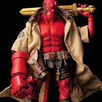 6 Inch Hell Baron Hellboy Kid 1 12 Movable Doll Cloth Hand Office Horn Model Toys
