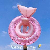 ins Net red mermaid childrens seat swimming circle cute baby inflatable thick environmental protection safety children swimming ring