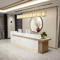 New Chinese cash register Ear Beauty Salon Health Care Hall Tea House Company Counter Restaurant Reception Reception Desk with Light Bar