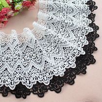 Skirt hem lace wide and thick real hanging lace black and white high quality fabric diy dress dress