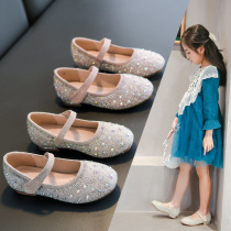 Girls Princess Shoes 2023 Spring and Summer New Small Heels Girl Shoes Shoes Shoes Shoes Shoes Shoes