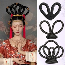 Hanfu wig bag ancient style Dunhuang flying hair bun fairy flower hair bag shape big Tang ancient rhyme costume wig