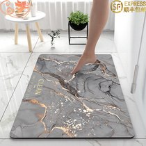 Soft Silicon Algae Clay Bathroom Suction Ground Mat Anti-Slip Quick Dry Foot Mat Toilet Toilet Door Doormat Bathroom Door Cushion Bathroom Home
