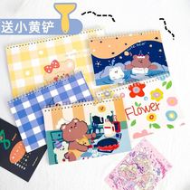 The release paper loose leaf a5a4 cute hand account double-sided fresh cartoon and paper tape sticker material collection map