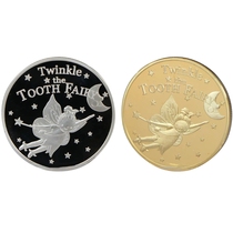 Gold Silver Plated Twinkle Tooth Fairy Coin Collection Souve