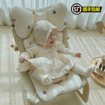 Malolotte Korean newborn baby car mat autumn and winter dining chair cotton cushion for sleeping breathable Four Seasons universal mat