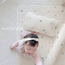 Malolotte South Korea imported newborn baby embroidery 100 pure cotton sweat-absorbing sheets Breathable four seasons thin mattress