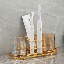 Light extravagant electric toothbrush rack free of punch mouthwash cup toothbrushing cup toilet wall-mounted tooth-cup tooth-cylinder suit