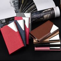 Practical stainless steel business card box aluminum alloy business card holder exhibition gift card box business card holder laser LOGO gift