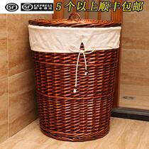 Rattan dirty clothes storage basket dirty clothes basket box put clothes box hot pot restaurant clothes basket dirty clothes basket bucket