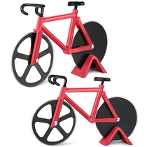 2 Pcs Bicycle Shaped Pizza Cutter Dual Cutting Wheels Bike