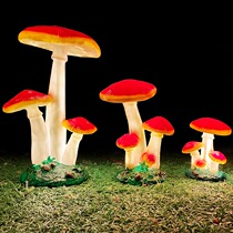 Outdoor Park District Landscaped Villa Garden Square Amusement Park Decoration Brightening Simulation Mushrooms Festoon View Lamp