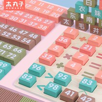Childrens literacy agency dominoes multi-purpose baby toys digital building blocks young men and women