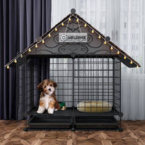 Dog Cage Small Dog Villa with Toilet Separate Little Dog Bomei Teddy Kennel Pet Fence Indoor Pet Fence