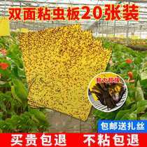 Yellow plate double-sided sticky insect board trap plate yellow killing small flying insects kill fruit fly needle bee sticky plate blue plate thrips greenhouse