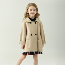 UK next childrens double face cashmere coat 2021 autumn and winter great boy wool to thicken male and female child sweaters