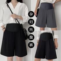 Maternity pants leggings summer thin maternity shorts womens summer 2021 new outer wear five-point pants loose summer clothes