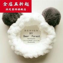 Hair band female headdress wash face Korean cute net red hair set Wash mask Hair hoop non-slip headgear Simple beauty