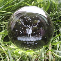 Crystal ball Elk starry sky transparent creative decorations Glass ball small ornaments round ball Graduate Day gift for girls