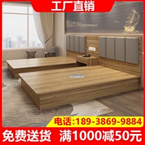 Hotel bed hotel bed special hotel furniture standard room full set of customizable twin bed bed room room bed box hanging board