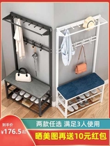 Sitting low shoes cabinet clothes and hats shoes and stools one frame simple household entry strong and durable multifunctional entrance