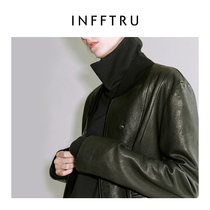 INFFTRU imported sheepskin matte leather coat women's new spring and autumn winter leather short leather coat