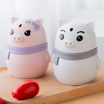 Cartoon pig toothpick tube cute personality creative automatic press toothpick box home living room dining room Portable