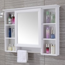 Bathroom mirror with shelf Integrated bathroom mirror cabinet Wall-mounted hand-washing bathroom mirror with shelf toilet