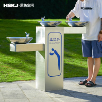 Outdoor public direct water dispenser 304 stainless steel drinking table outdoor park project column Basin Scenic Area wash basin