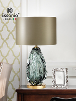 ESSONIO Italian light luxury glass table lamp post modern living room Nordic bedroom decoration high-end bedside table lamp