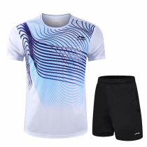 New Li Ning gas volleyball suit suit suit mens and womens customized badminton suit breathable table tennis training team uniform