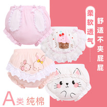 Childrens underpants baby pure cotton triangle baby 0 - 5 not butt butt pp little girl 3 summer baby shorts