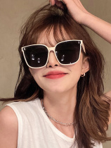 Girl sunglasses White Edge sunglasses High-end 2021 sunglasses Summer UV protection Ladies eyeglasses suitable for small faces