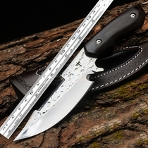 Knife self-defense outdoor knife high hardness hand forging knife field survival saber wilderness survival straight knife blade