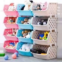 Childrens toy storage rack baby shelf multi-layer classification large-capacity box induction sorting cabinet bookshelf home
